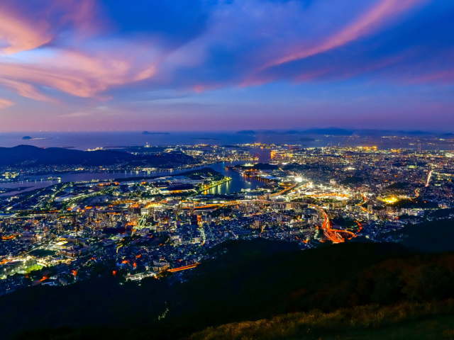 皿倉山夜景（2）城の写真